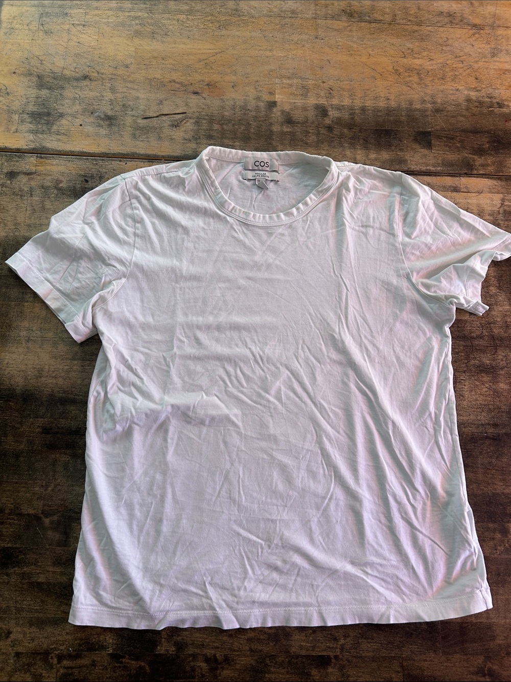 COS White Short Sleeve Crew Neck Tee